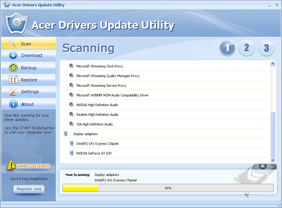 driver setup utility acer